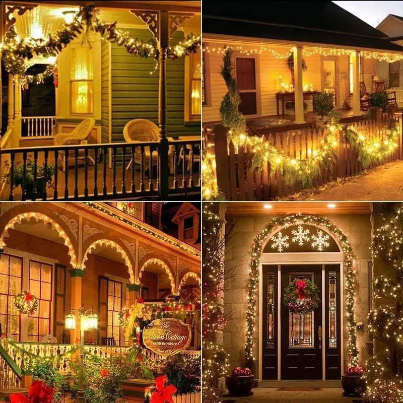 2-Pack Solar Outdoor String Lights, 80FT 240 LED Waterproof Fairy Lights with 8 Modes for Garden, Party, Patio Decor, Solar Outdoor Lights