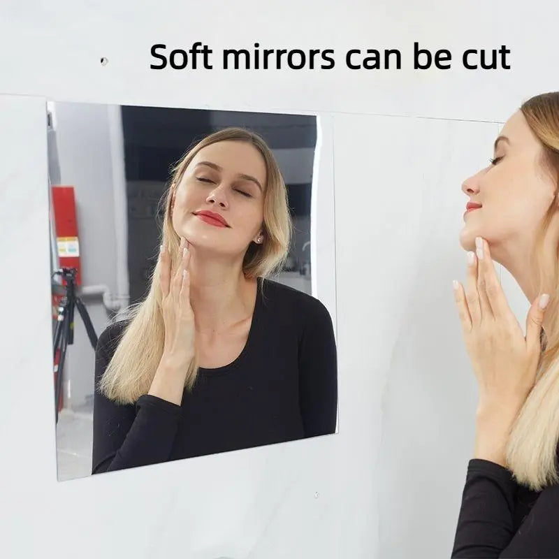 Self-adhesive mirror sticker with backing tape, 20 × 40 inch
