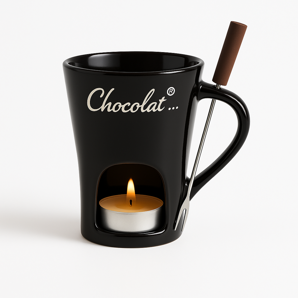Ceramic Candle Heating Chocolate Fondue Mug