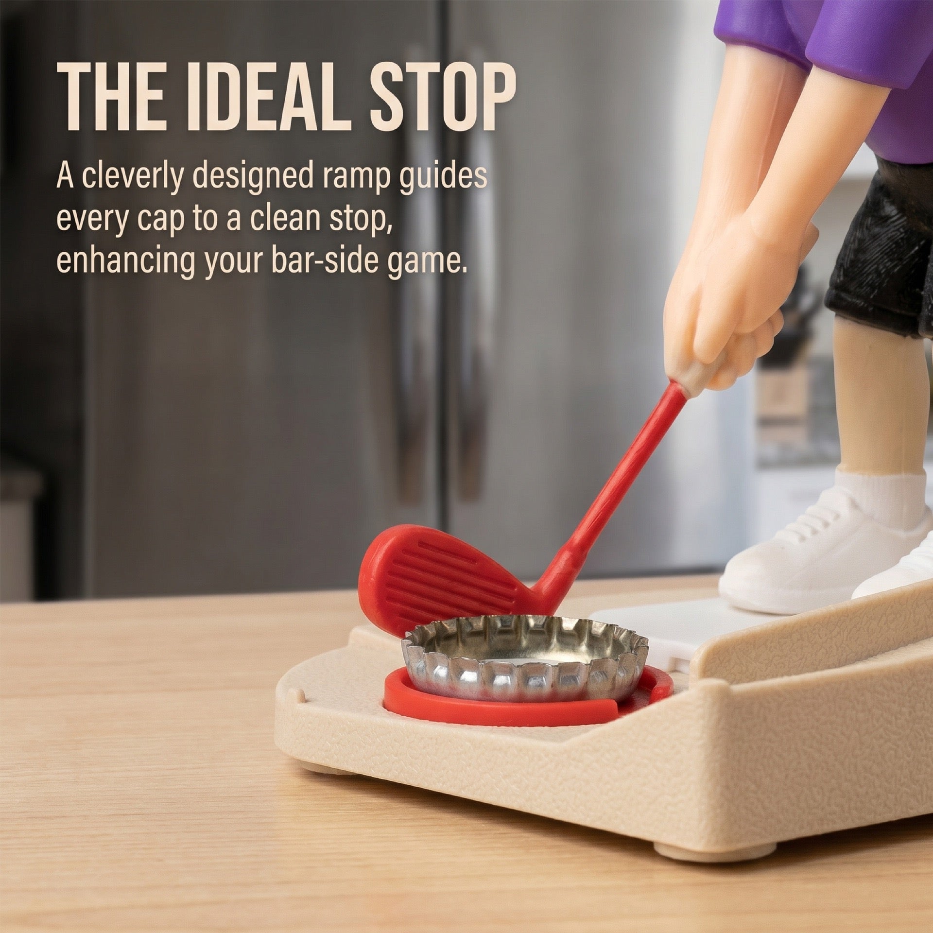 Mini Golf Bottle Opener Game, Novelty Beer Cap Launcher, Funny Gift for Golf Lovers