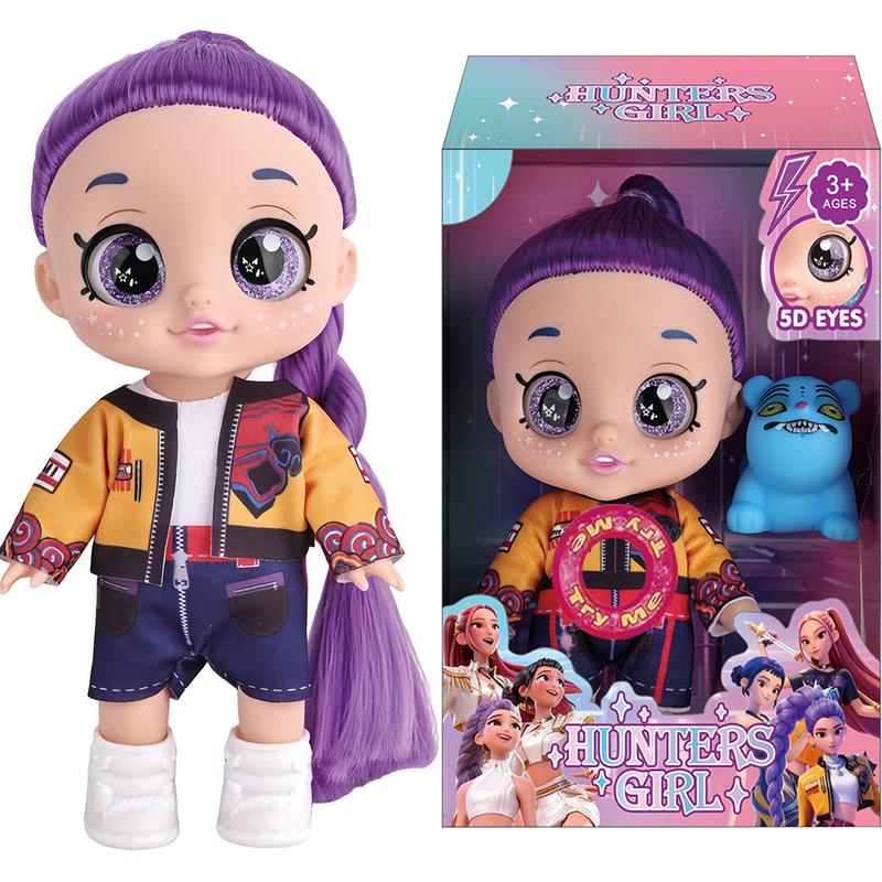 Kpop Anime Action Figure Dolls, Rumi Mira Zoey Idol Group Toys, 5D Shiny Eyes, Musical Jointed, Fan Collection & Kids Gift, 7/10/13 Inch