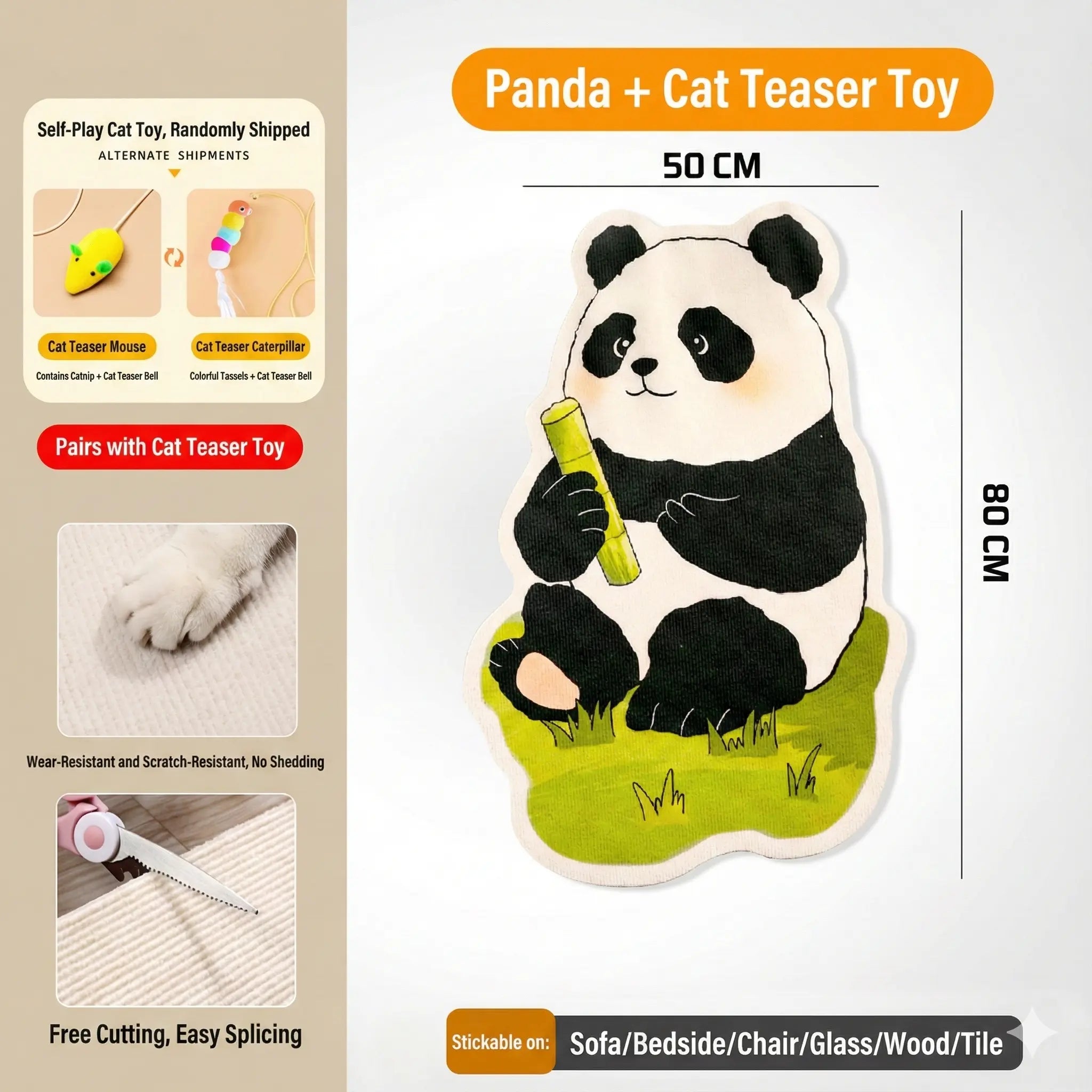 SmartWell Self-Adhesive Cat Scratcher Mat, 5D Woven Wall & Furniture Protector