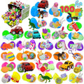 Prefilled Easter Eggs Toys and Stickers for Easter Egg Hunt, Filled with Toys Party Favors for Kids Boys Girls Easter Eggs Hunt, Basket Stuffers Fillers, Classroom Prize Supplies Kids Outdoor Play