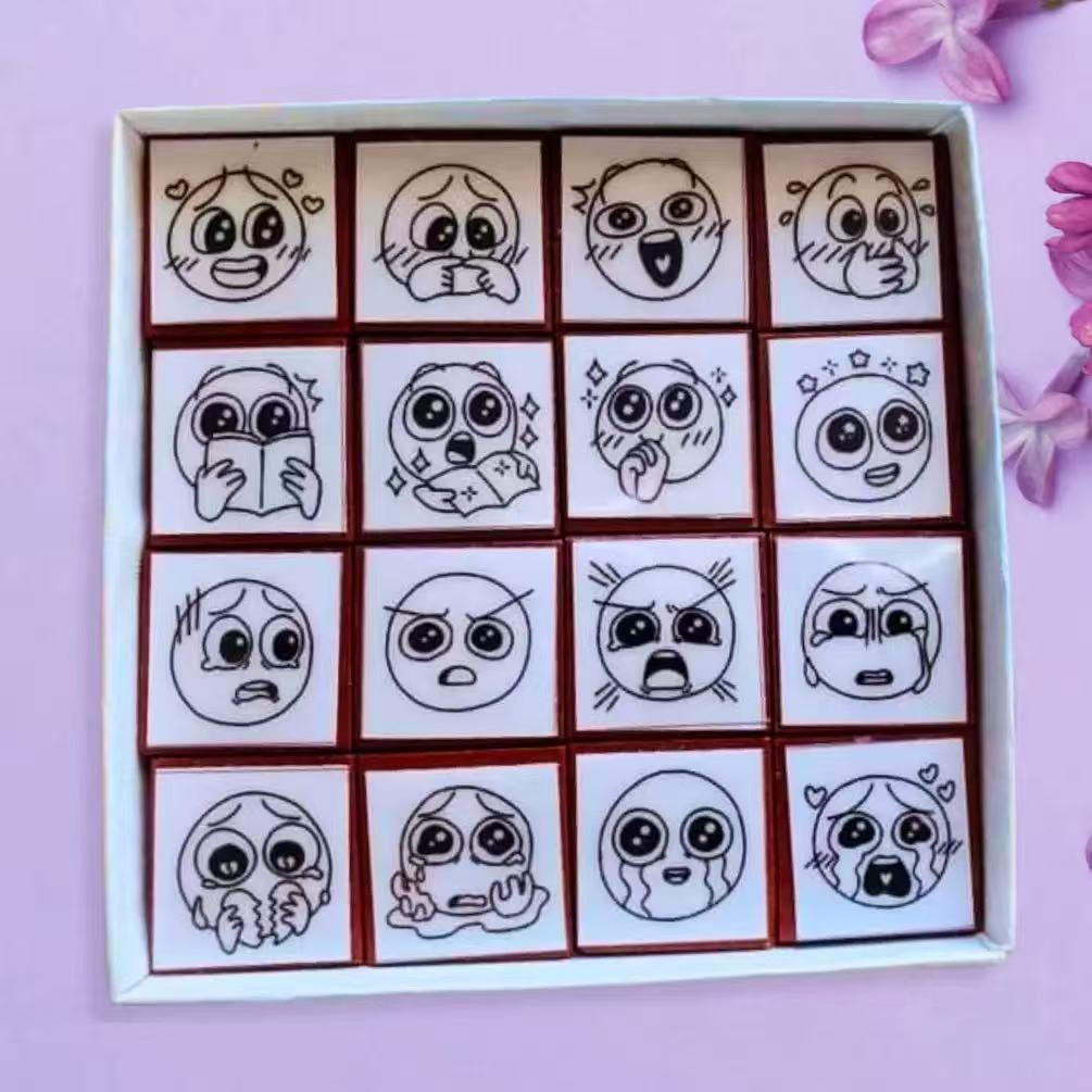 16-Piece Book Annotation Stamp Set, Mini Reading Reaction Stamps for Book Lovers, Journals and Planners
