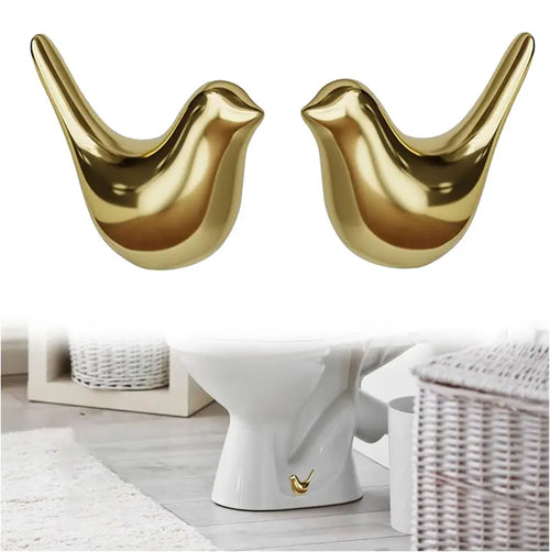 2-Pack Decorative Ceramic Bird Toilet Bolt Covers, Cute Screw Caps