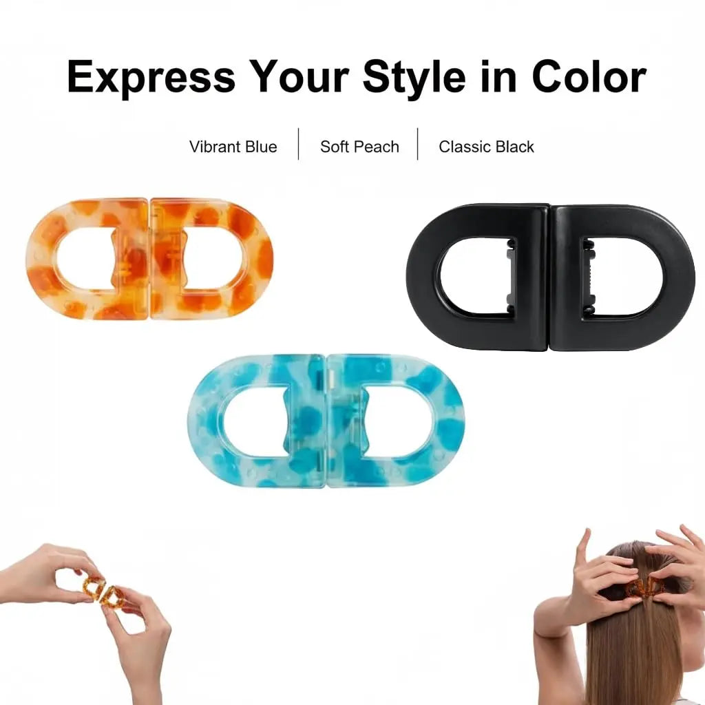 2D Flat, Women's Magnetic Hair Clips Suitable for - Strong Hold Non-Slip Magnetic Hair Claw Clips, No Marks Residue-Free, Flat Magnetic Clips Suitable for Home, Travel,, - Easy to Use Hairstyle for Women