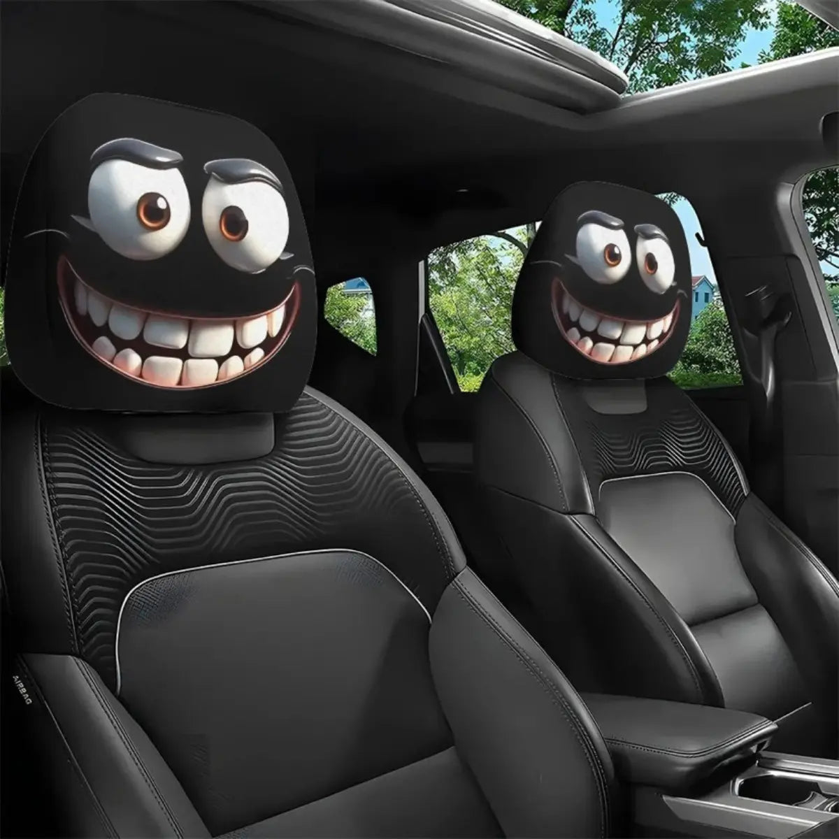 Gothic Devil's Eye Headrest Covers - Washable (Set of 2)