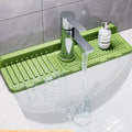 Foldable Silicone Faucet Splash Guard & Draining Mat – 12.6 × 4.3 in Sink Organizer