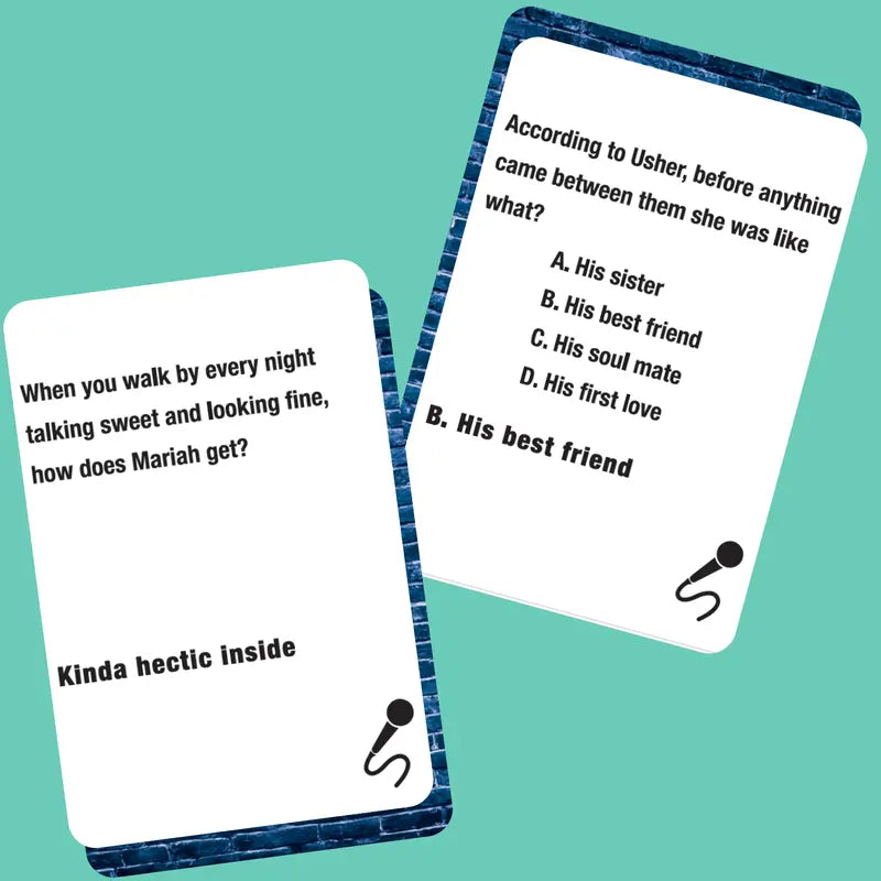 Lyrically Correct 90s R&B Expansion Pack – 80 Additional Music Trivia Cards
