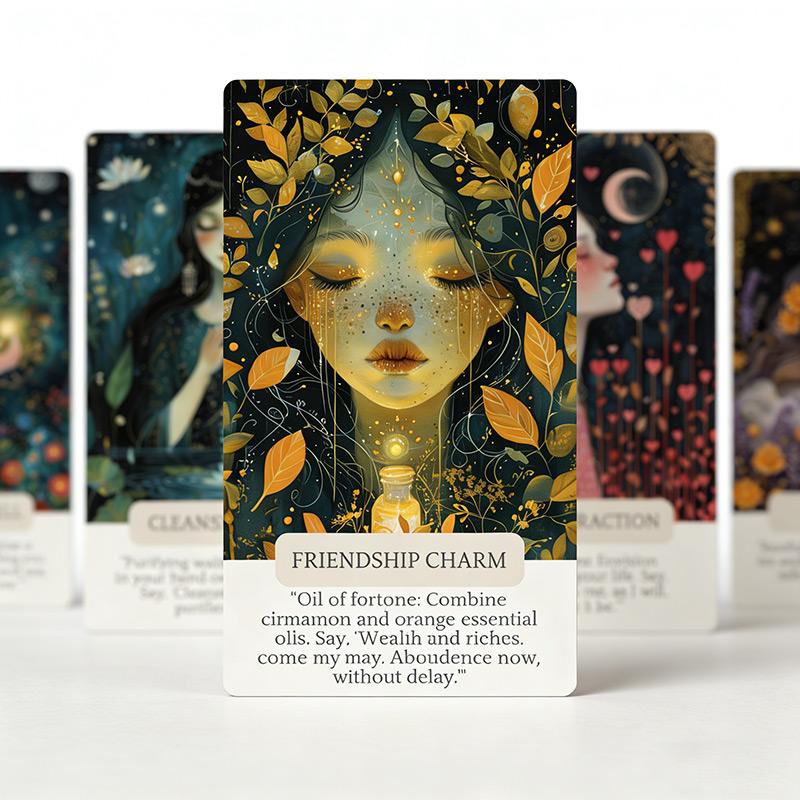 Prophecy Witch Oracle Deck (38 Cards) - Easier Than Tarot for Beginners - Daily Intuition & Guidance Cards - Colorful Art Divination Tool for Self-Care