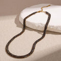 Snake Print Metal Statement Necklace for Women