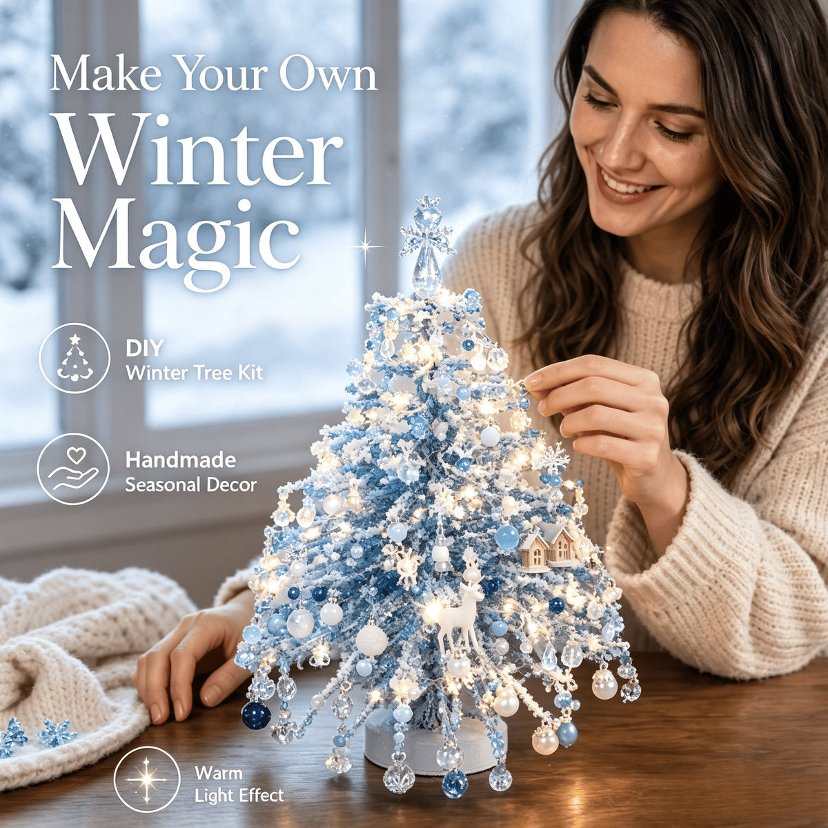 🎄✨ DIY Beaded Christmas Tree Kit – 🎅Create Your Own Sparkling Holiday Decoration