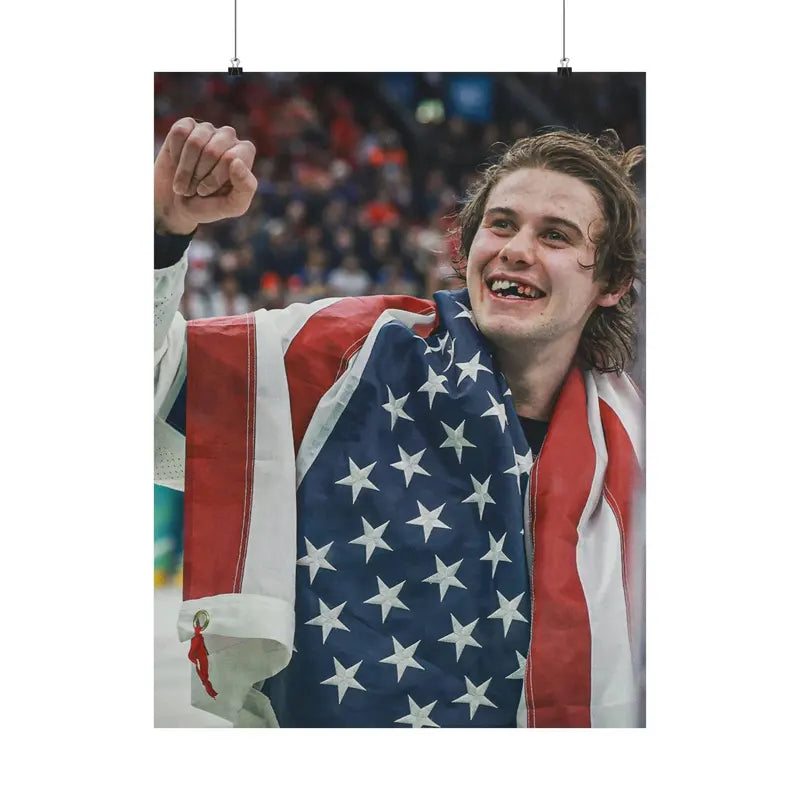 Team USA Hockey Gold Poster – Down But Never Out, Gift Idea