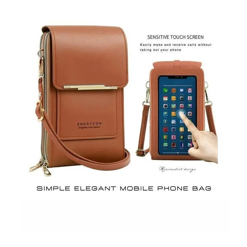 2026 Trendy Minimalist Elegant Women's Touchscreen Crossbody Phone Wallet