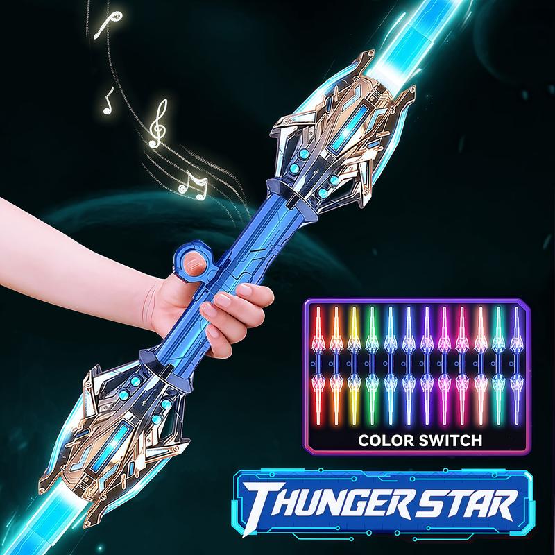 Children's Lightsaber Toy With Cool And Colorful Lights, Handsome Double-edged Lightsaber, And Telescopic Handle for Galaxy War Fighter Warriors, Holiday Gifts For Children