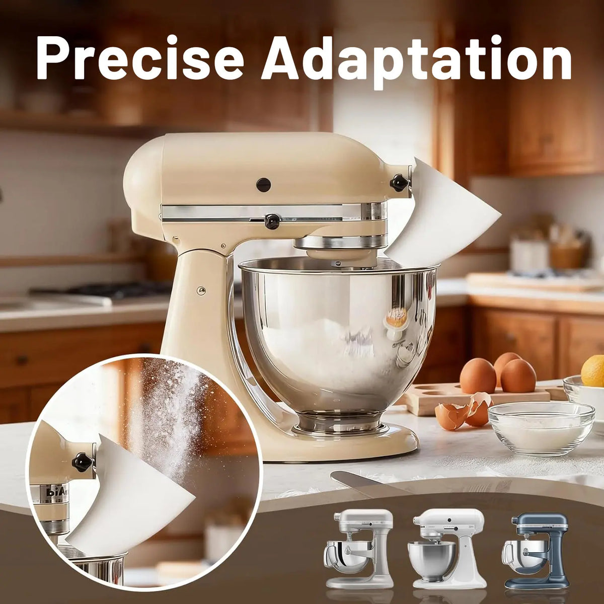Stand Mixer Flour Funnel – Easy-Pour Baking Attachment for 4.5–5 Qt Bowls