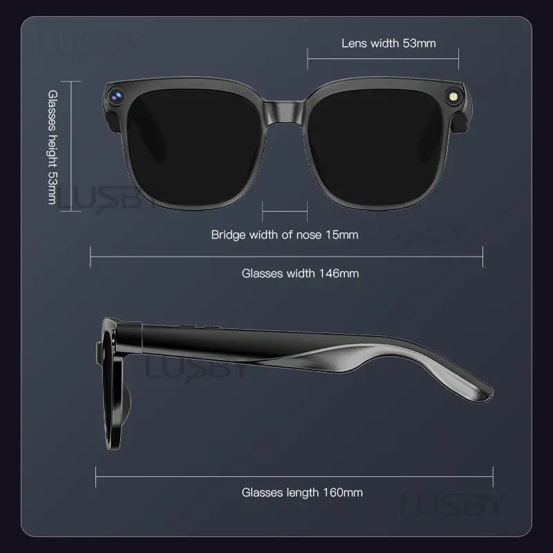 Smart AI Camera Glasses with 8MP Photochromic Lenses ,Button Touch Adjustment for Travel Outdoor Adventures Hands-Free Photography 160+Languages Real-Time Translation Bluetooth Wireless Wearable Video Recording UV Protection ,Valentine's Day gifts