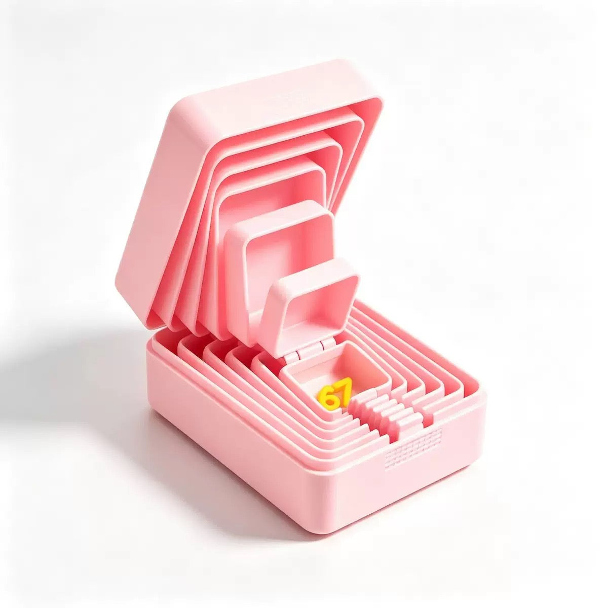 6-Layer Nested Prank Gift Box with 67 –Never-Ending Surprise Box – 3D Printed Nested Gift Box Prank Toy