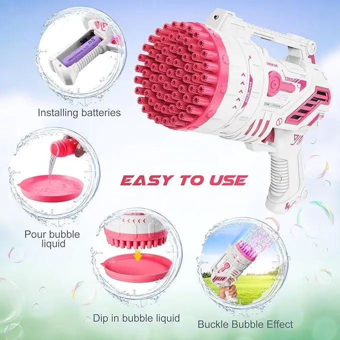 Kids' Bubble Machine, Festive & Party Supplies with Colorful Lights & Thousands of Bubbles