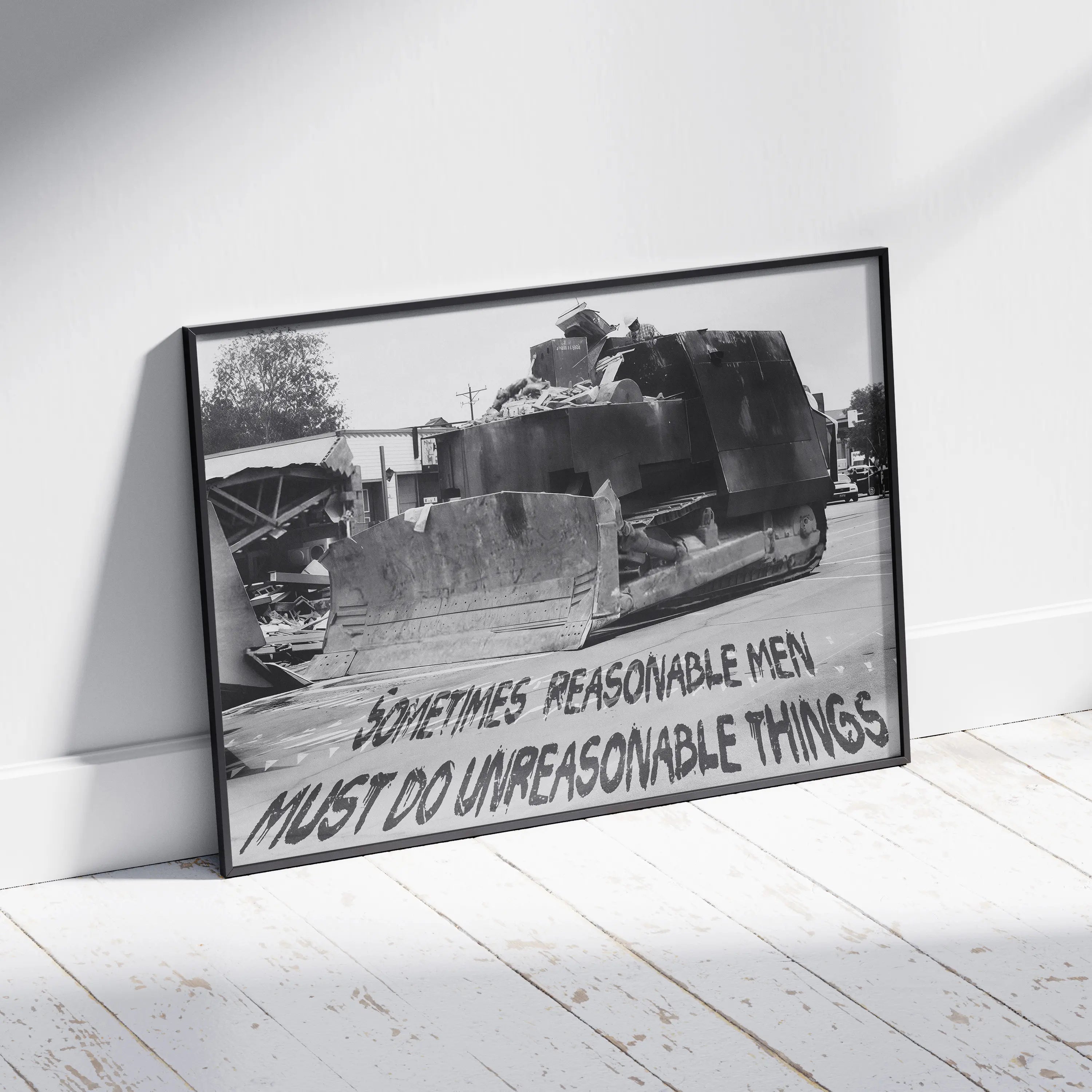 [NO FRAME] Heemeyer Demolition Inc Poster, Vintage Graphic Marvin Heemeyer Wall Art, Heavy Equipment Print, Gift For Him, MADE IN USA