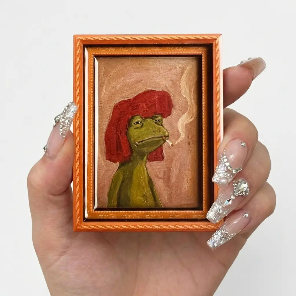 Funny Vintage Art Frame Fridge Magnets - Quirky Animal Portraits for Home & Office