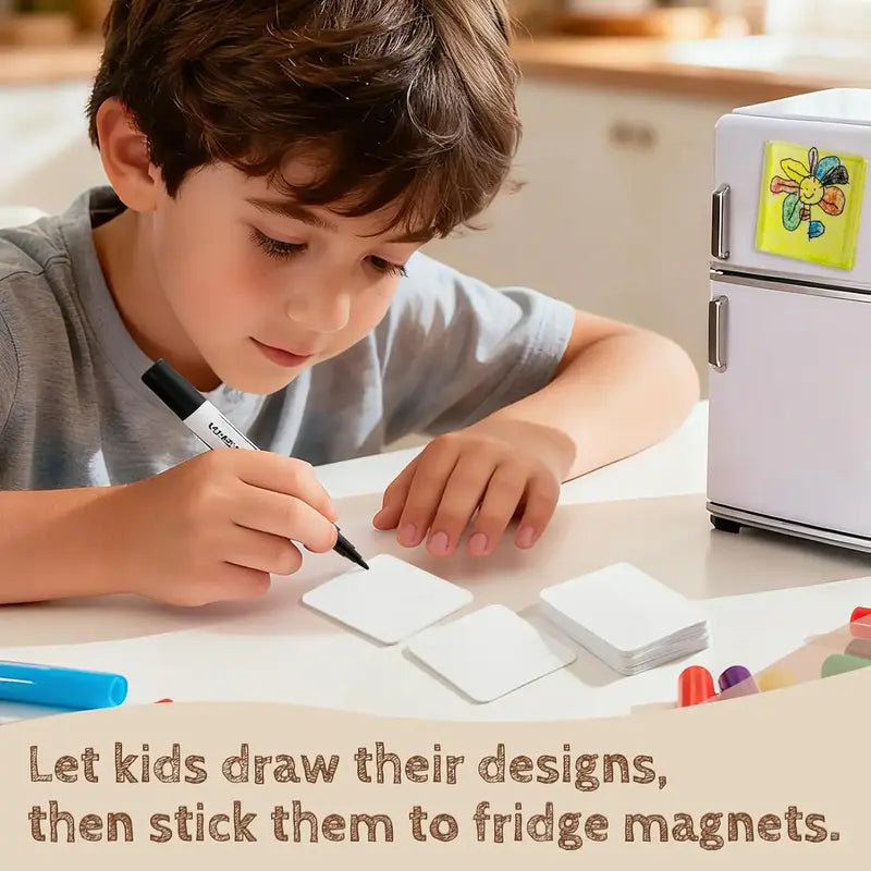 10 Pack 2x2" Clear Acrylic DIY Fridge Magnets