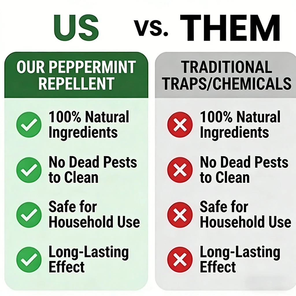 12-Pack Peppermint Oil Mouse Repellent | Natural Pest Deterrent for Rats & Ants