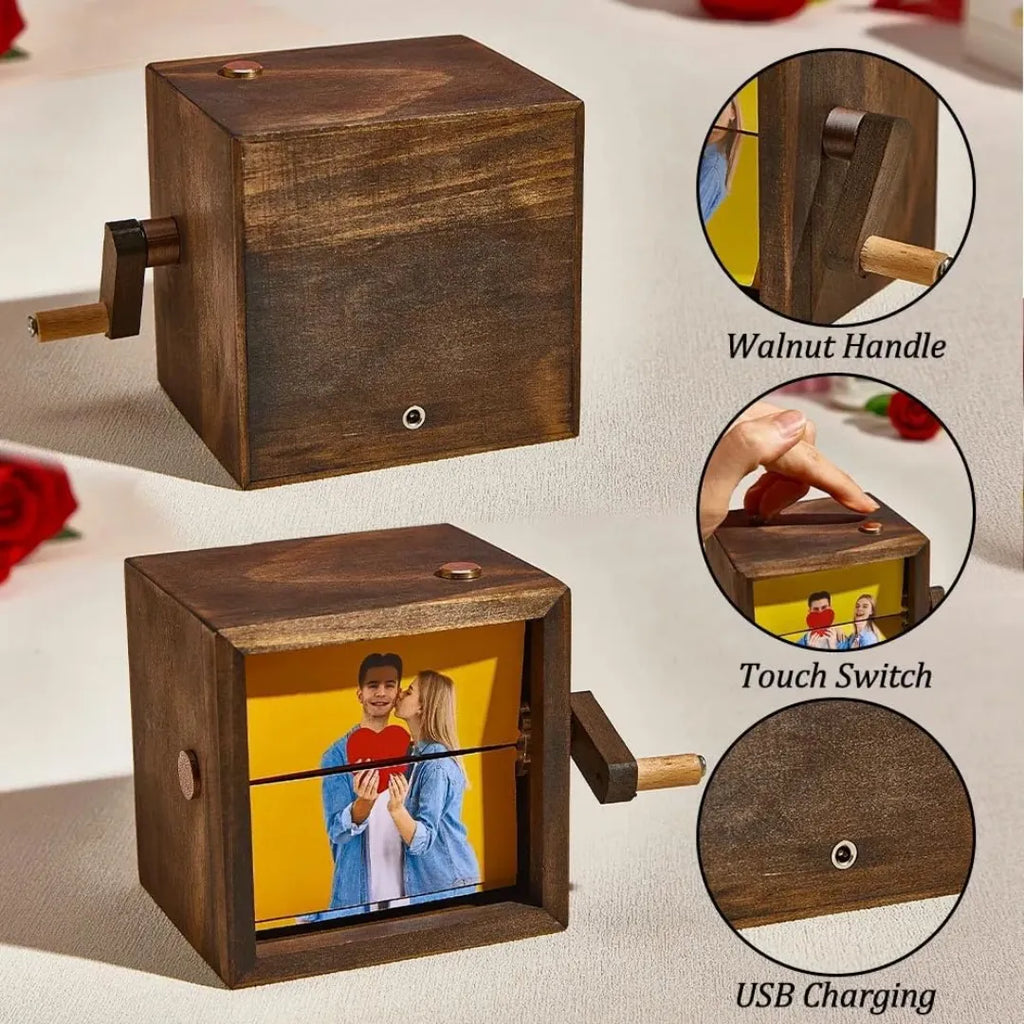 Hand-Crank Photo Display Box
