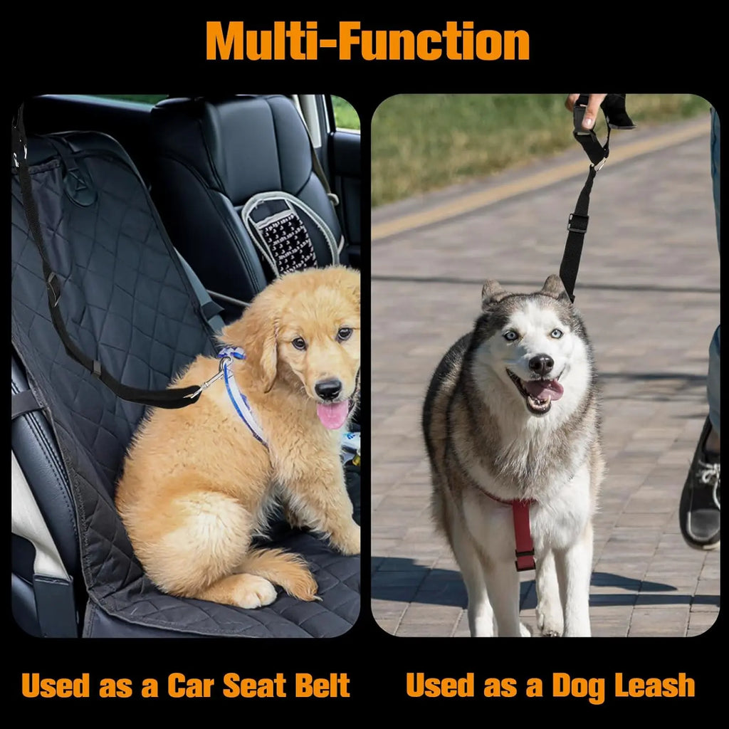 2 Packs Adjustable Dog Car Seatbelt Harness, Pet Safety Seat Belt for Dogs and Puppy