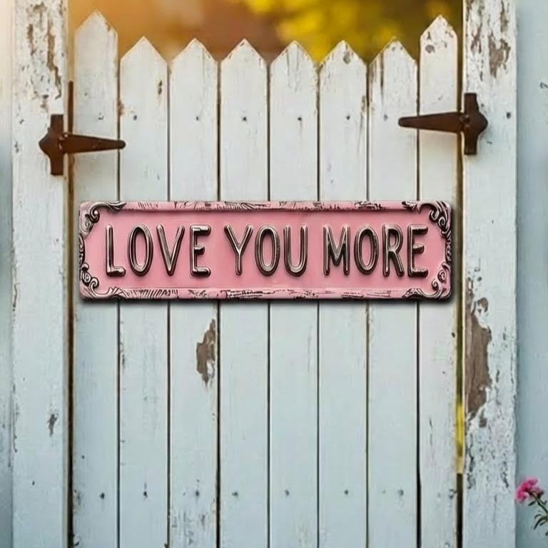 1pc Premium "Love You, Bye" Metal Sign - Vintage Greenery Style Wall Plaque, Funny Sassy Home Decor for Entryway, Kitchen, Bar, Cafe, Garage - Trending Viral Must-Have Aesthetic Gift for Her, Housewarming, Christmas, Sarcastic Farmhouse Decor