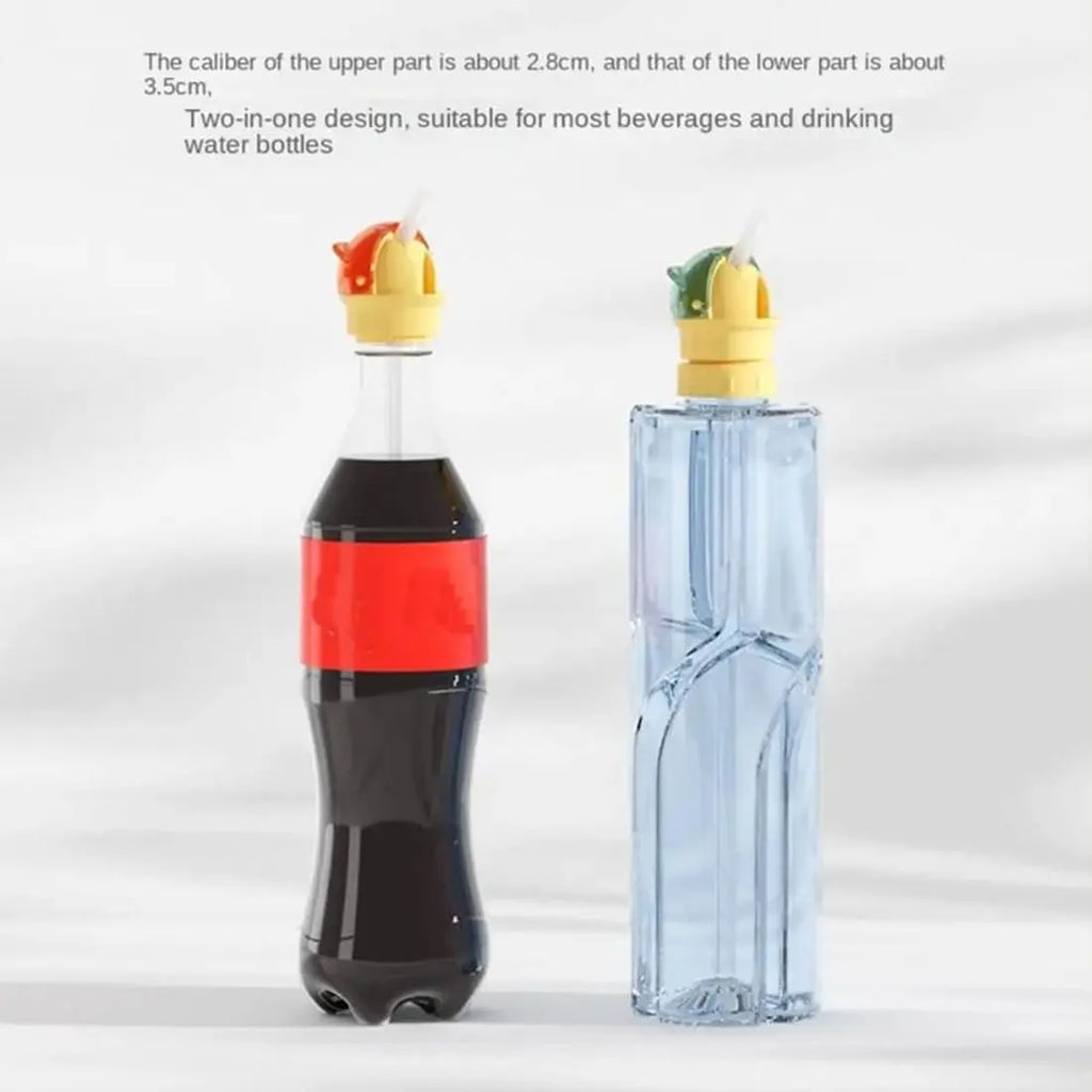 1 Pack Kids Water Bottle Spout Conversion Cap with Straw | Universal Fit for Juice & Water Bottles | Spill-Proof Flip Top Cover for Toddlers & Children