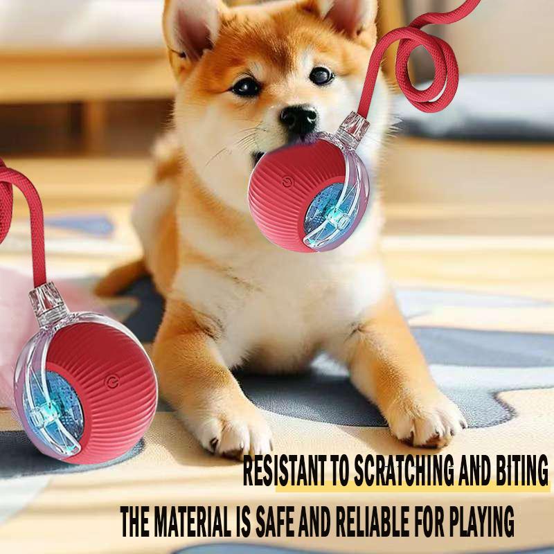 Interactive Dog Cat Toys Durable USB Rechargeable Automatic Rolling Ball with Obstacle Avoidance for Small Medium Large Pets