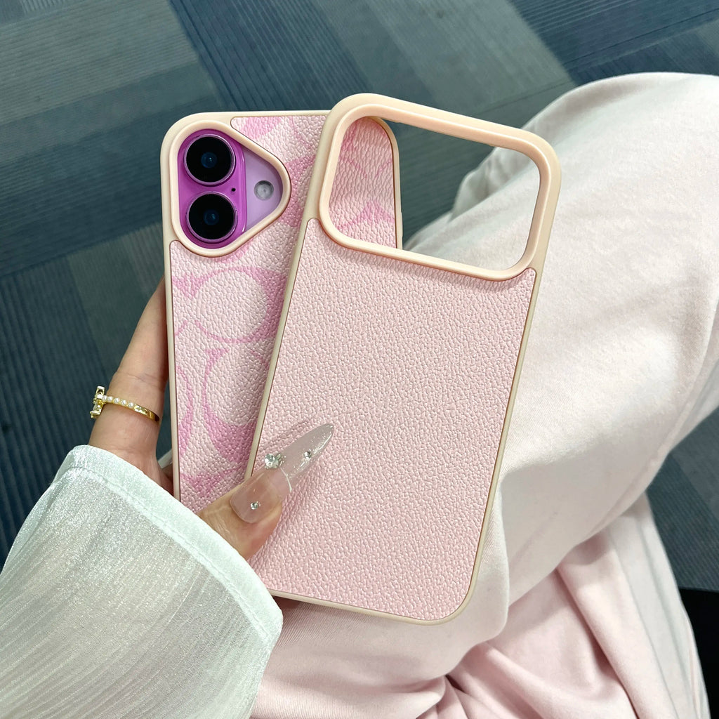 Suitable for iPhone 17，16, 15, 14, 13, 12, 11 Pro Max, high-end leather pattern phone case, iPhone 16 Plus, 15 Plus leather phone case for both boys and girls, shockproof phone case