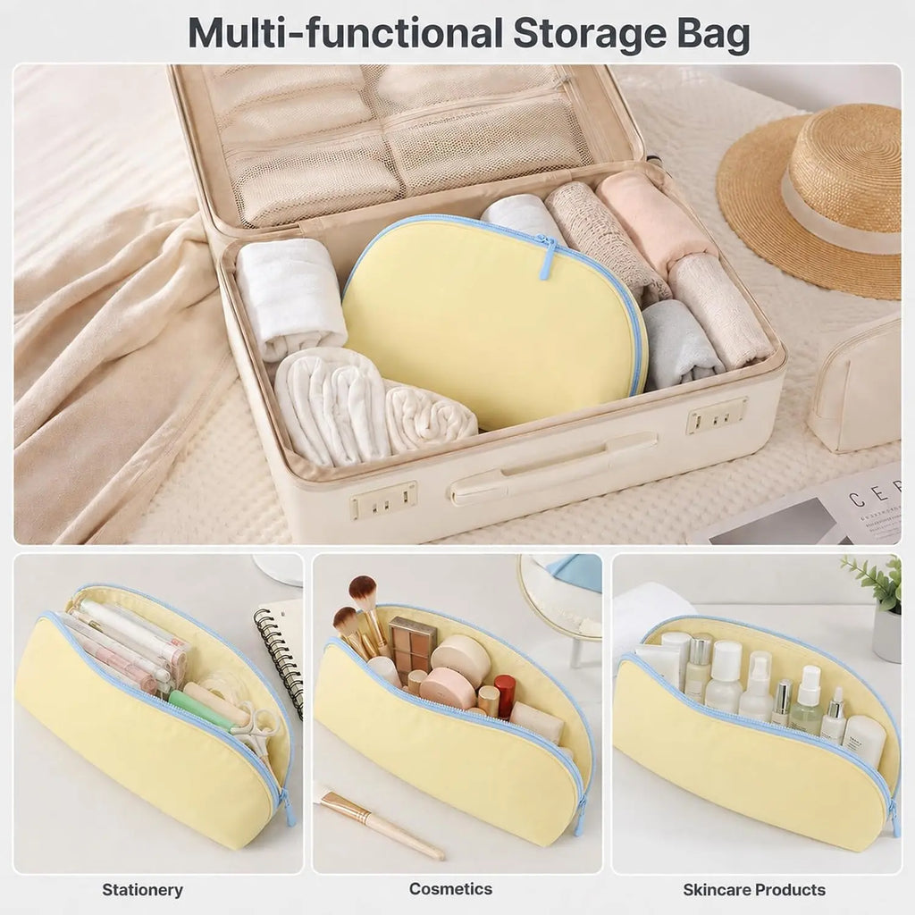 3-in-1 Travel Lingerie Organizer Bag, Shell-Shaped Bra Panties & Socks Storage Pouch, Water-Resistant Portable Underwear Case for Trips & Travel
