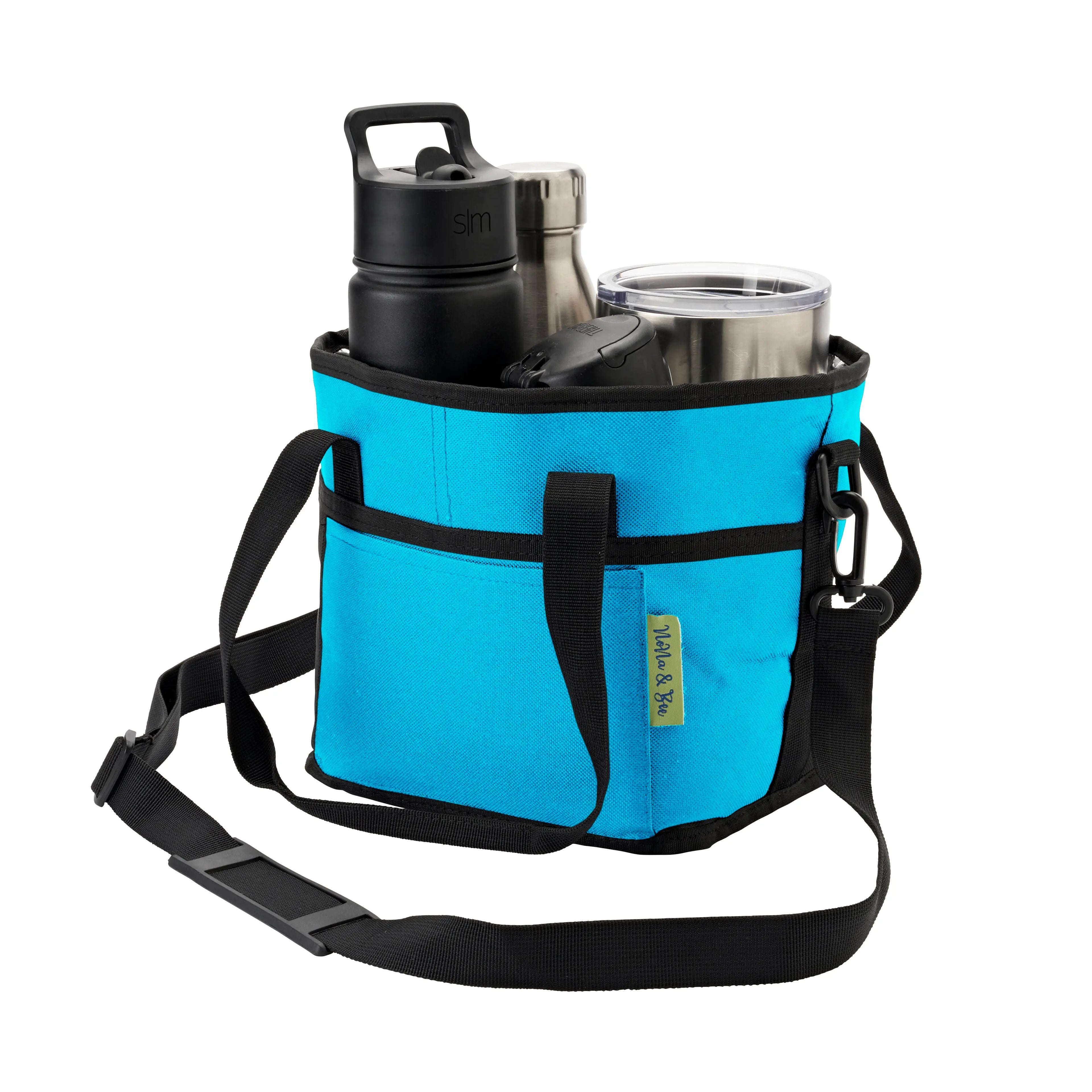 Family Size 4 Compartment Drink Bag, Multiple Tumbler Carrier Caddy