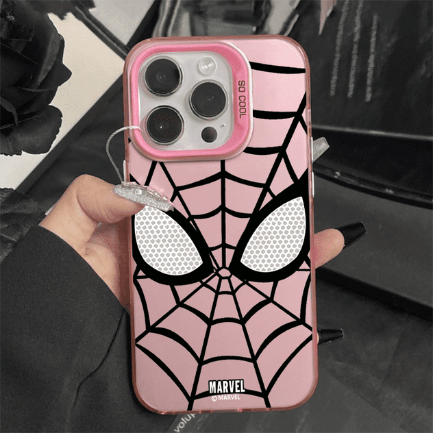 Cool Black Spider Web Phone Case for iPhone 7–17 Series, Stylish Protective Cover for Teens and Adults