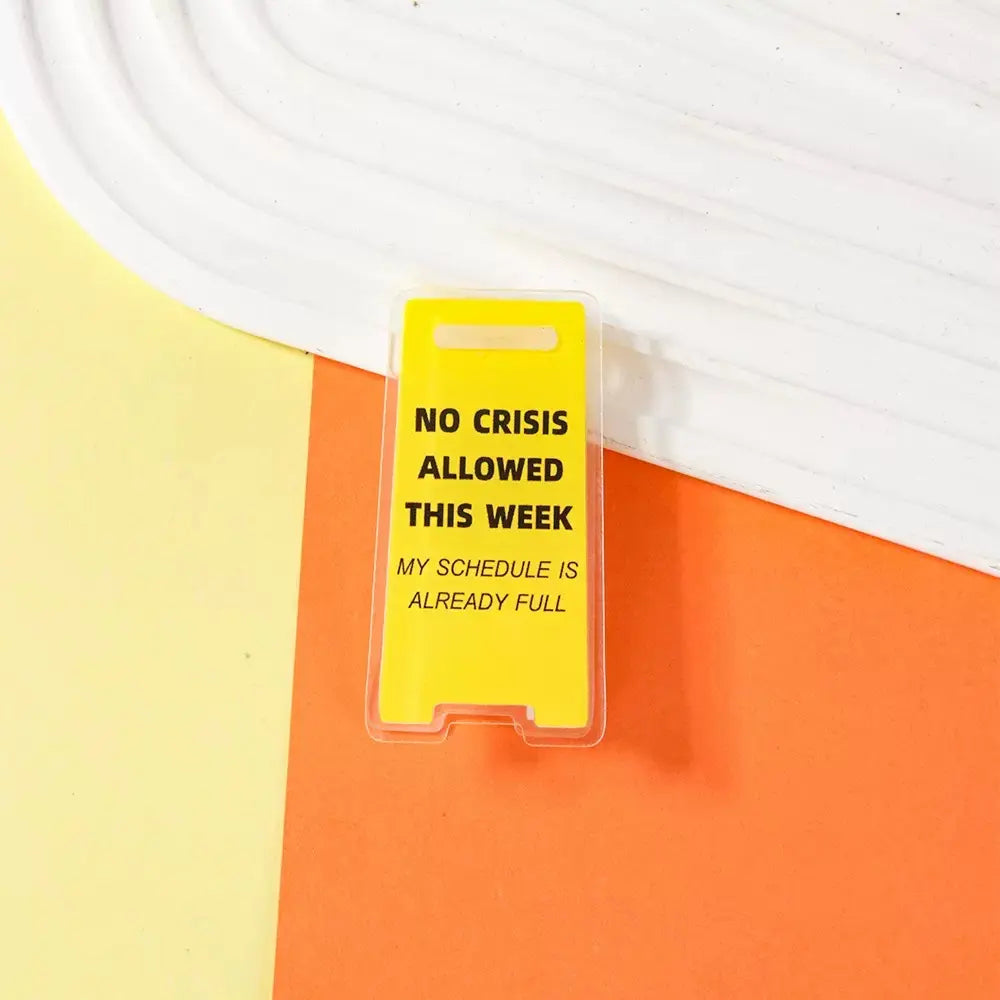 10Pcs Funny Acrylic Desktop Warning Signs - Waterproof Meme Message Clips with Adhesive for Office Desk & Home, Humor Gag Gift for Boss or Coworkers