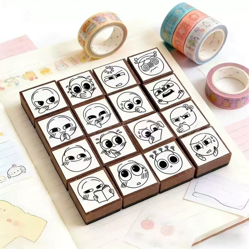 16-Piece Book Annotation Stamp Set, Mini Reading Reaction Stamps for Book Lovers, Journals and Planners