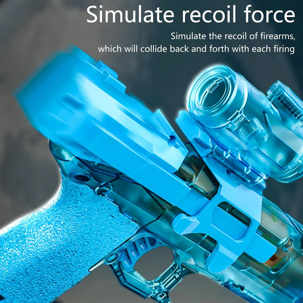 Adult and children's electric water guns, automatic high-power water guns, swimming pool toys, beach electric water guns, realistic muzzle flames.