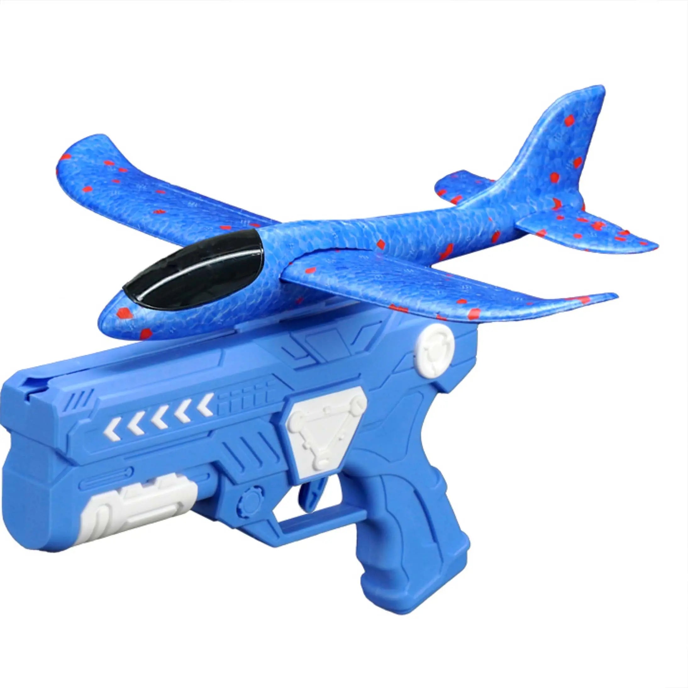 Foam Glider Airplane Launcher Toy for Kids 9.45-inch Airplane with 2 Flight Modes