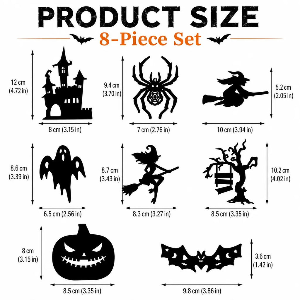 Halloween LED Silhouette Lights, Battery-Powered Peel & Stick Window & Wall Decor