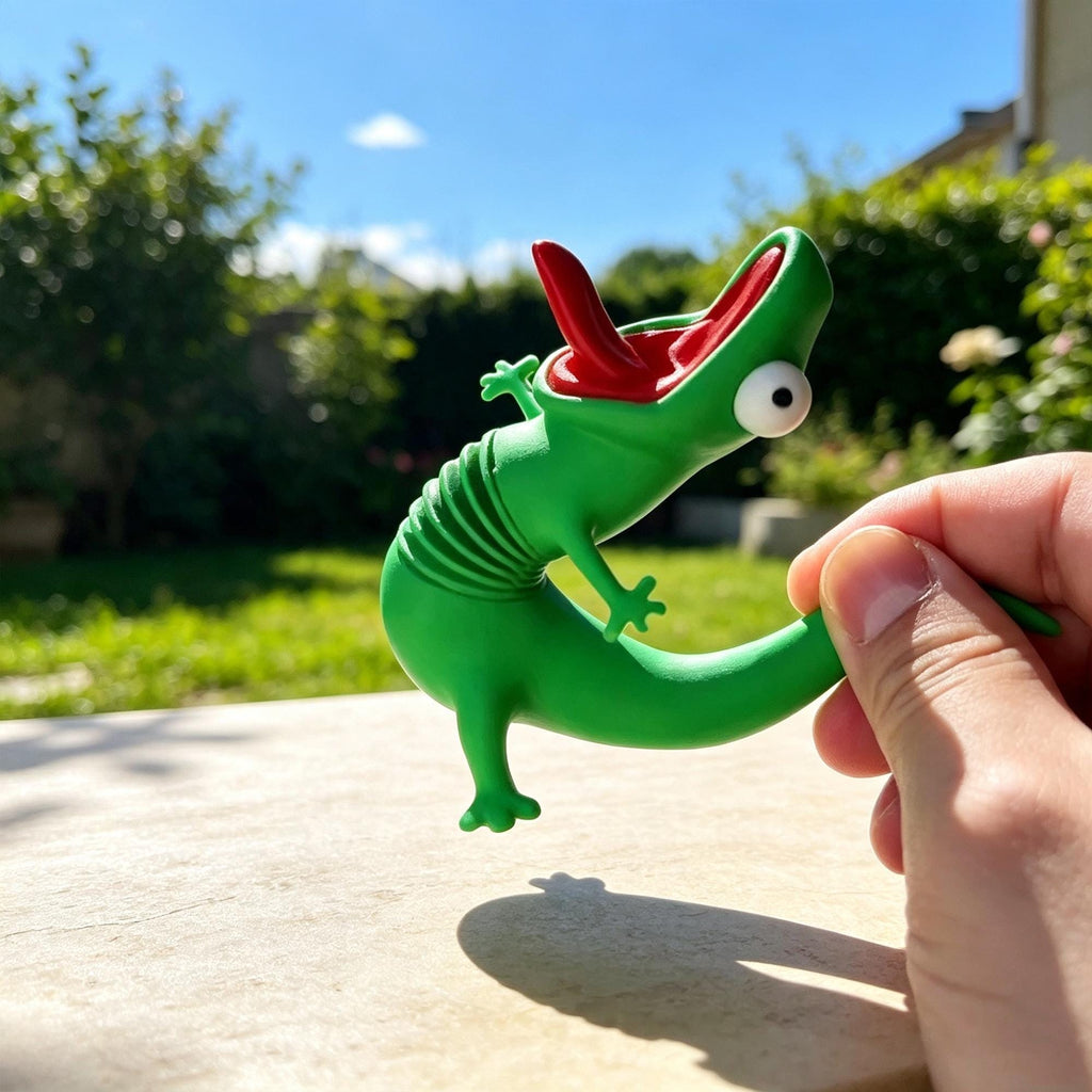 3D Printed Shaking Spring Lizard Fidget Toy | Funny Wobble Desk Decor, Stress Relief Sensory Toy & Novelty Gift