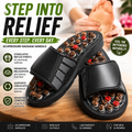 Reflexology Acupressure Massage Slippers for Men and Women, Foot Massage Sandals with Massage Nodes, Adjustable Non Slip Indoor Outdoor Slides - 1 Pair