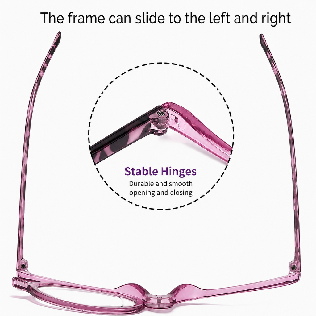 Makeup Reading Glasses with Rotating Single Lens for Precise Eye Makeup, Multiple Strengths +1.00 to +4.00