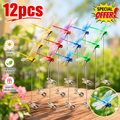 12×Fake Dragonfly Clips Clip on Dragonfly for Outdoors 3D Dragonfly Garden Decor