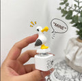 Seagull MINE! Button Keychain-Real Sound & LED Light, Funny Interactive Gift for Friends & Family
