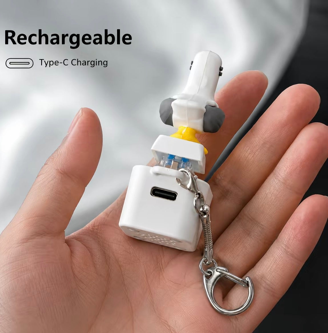 Seagull MINE! Button Keychain-Real Sound & LED Light, Funny Interactive Gift for Friends & Family