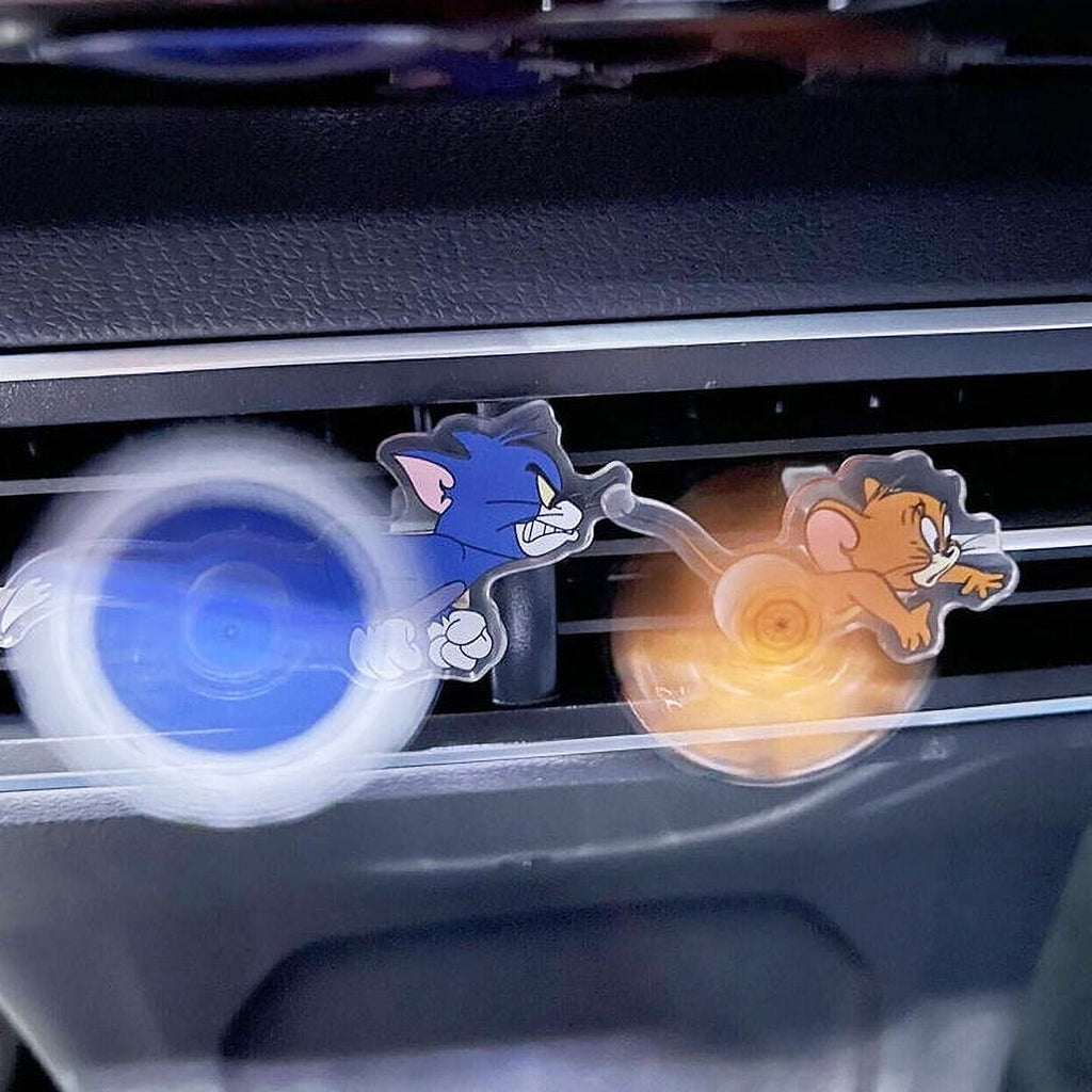 Cat & Mouse Car Air Vent Spinner, Acrylic Car AC Vent Clip Decoration