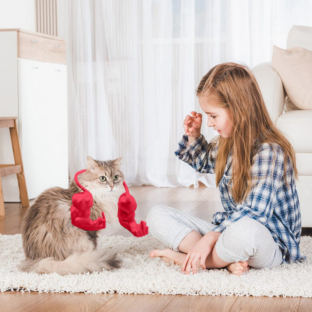 Cat Muscle Arm with Middle Finger 3D Printed Hulks Muscle Cat Arm for Neck