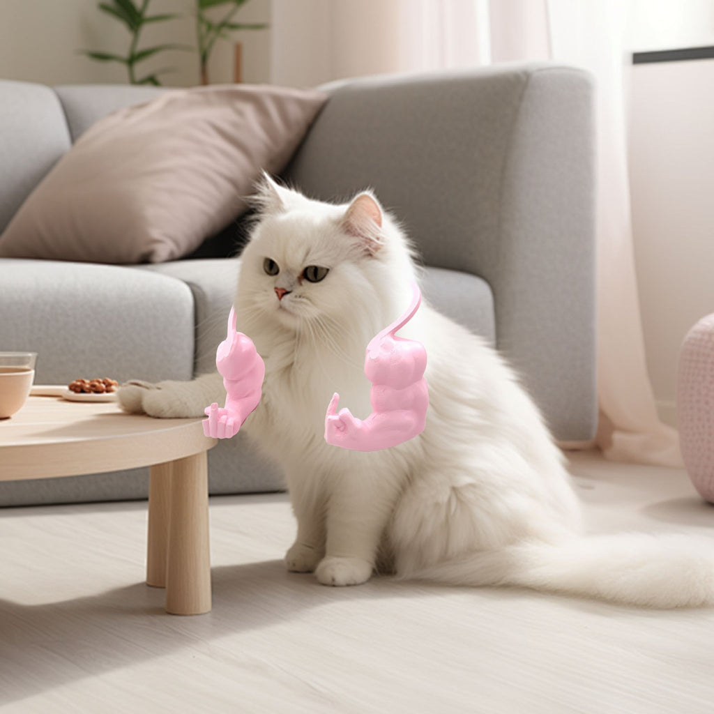 Cat Muscle Arm with Middle Finger 3D Printed Hulks Muscle Cat Arm for Neck